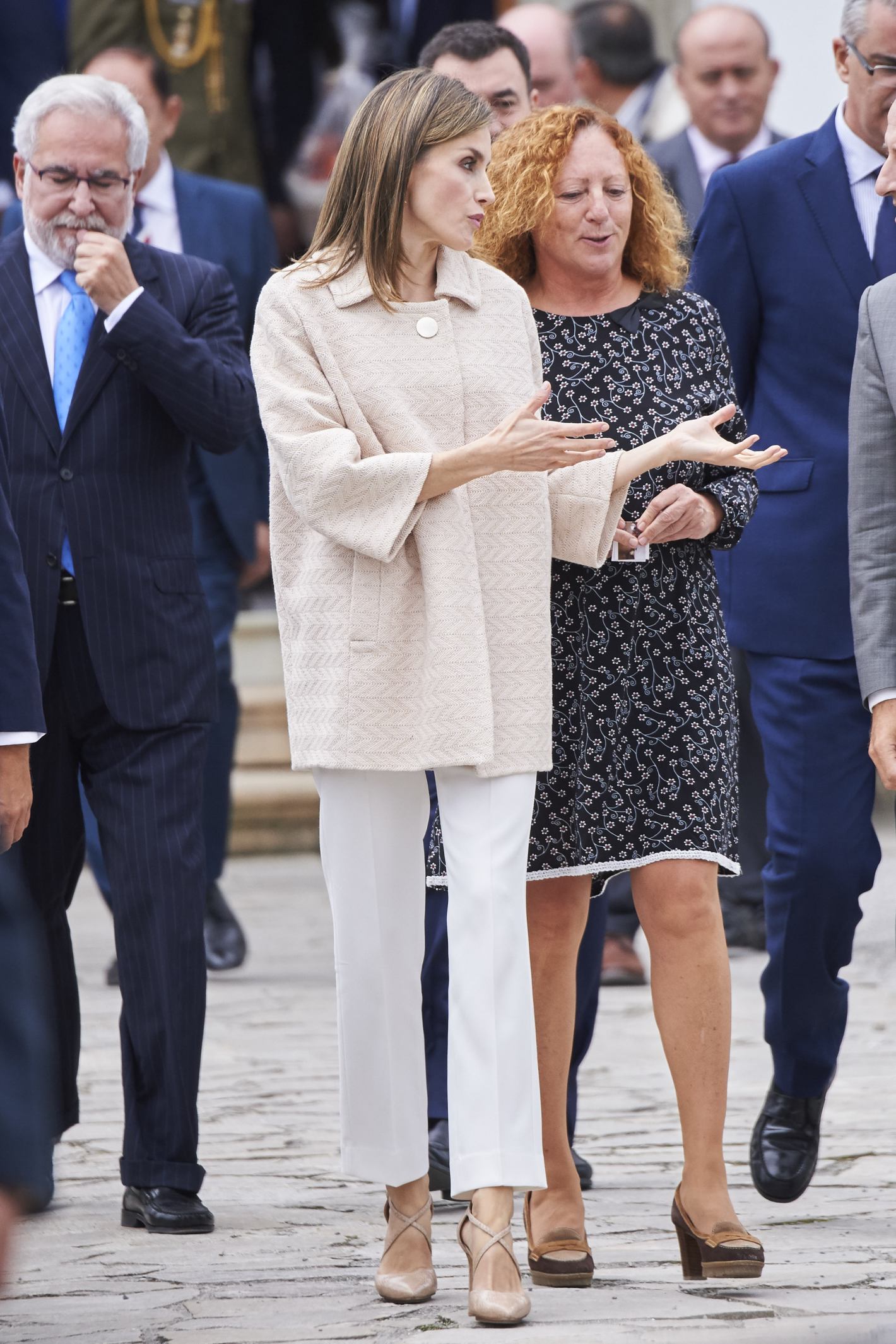 Mandatory Credit: Photo by REX/Shutterstock (6073859v) Queen Letizia Queen Letizia attends the Opening of training course at the Institute San Rosendo, Mondonedo, Spain - 04 Oct 2016