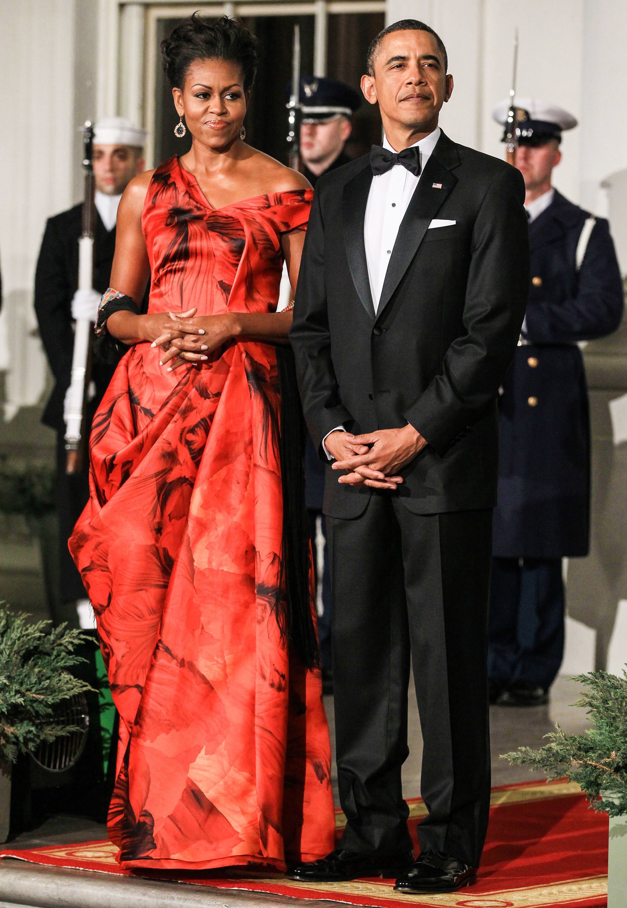 at the 20111 state dinner for china wearing alexander macqueen