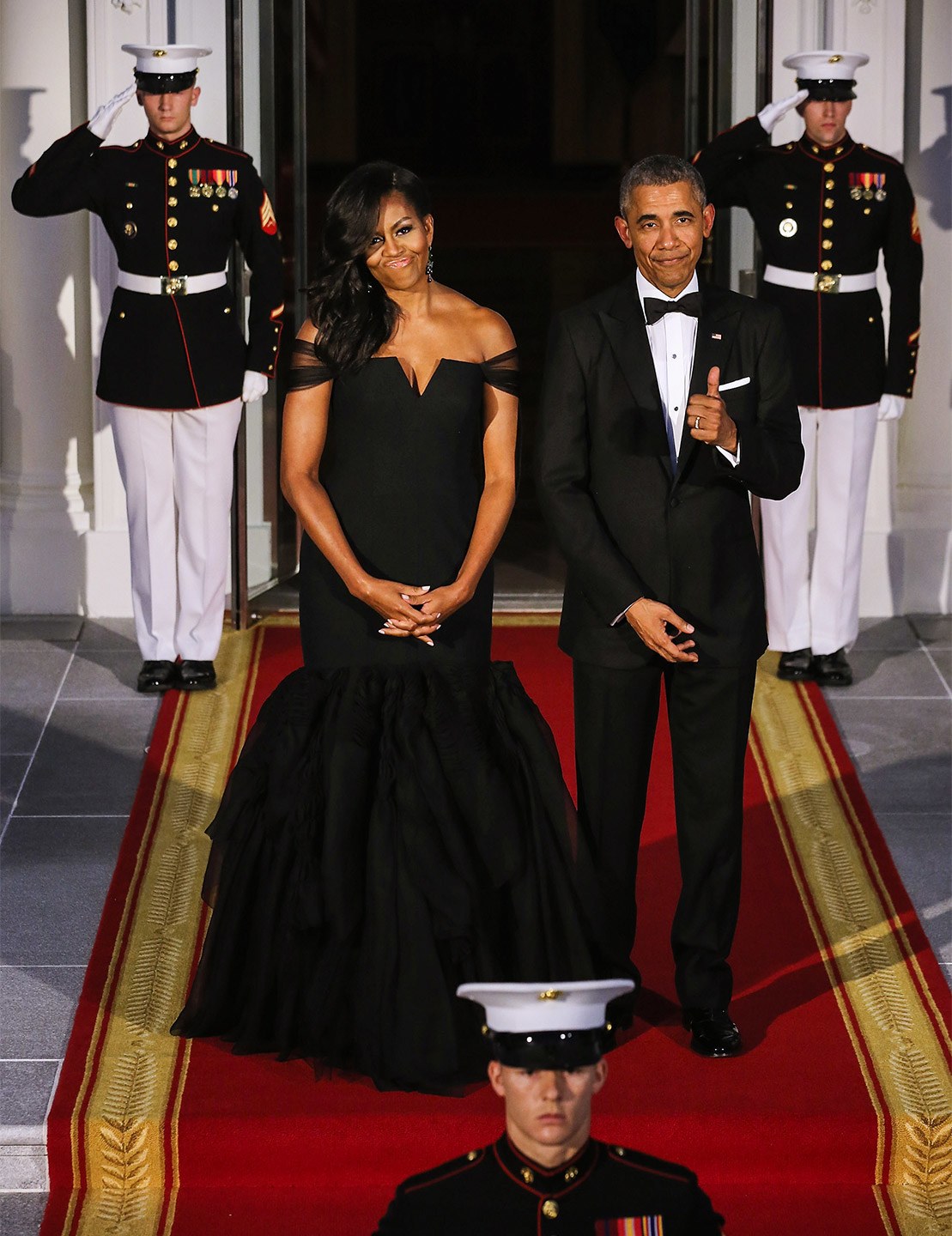 at the 2015 state dinner for chaina wearing vera wang 